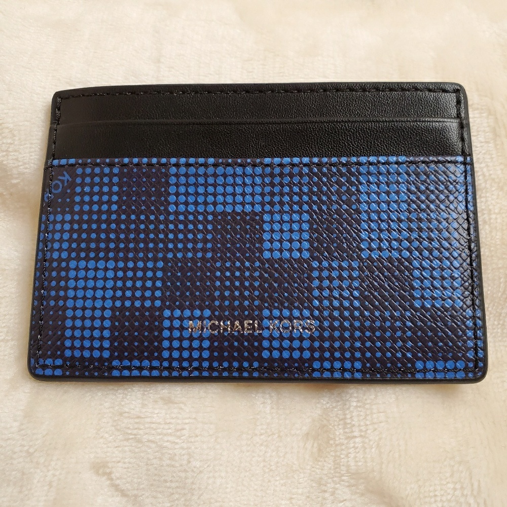 New MK Graphic Check Card Case W/ ID Window